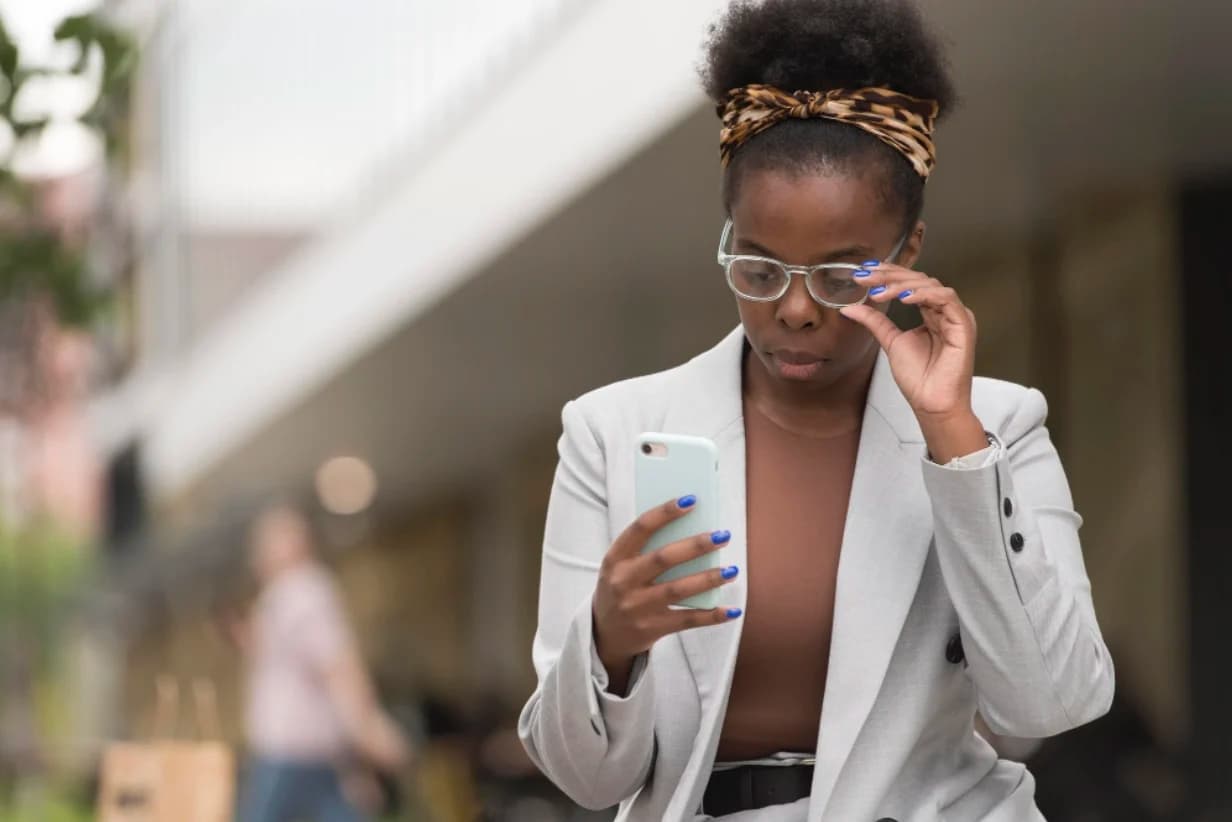 Woman on phone