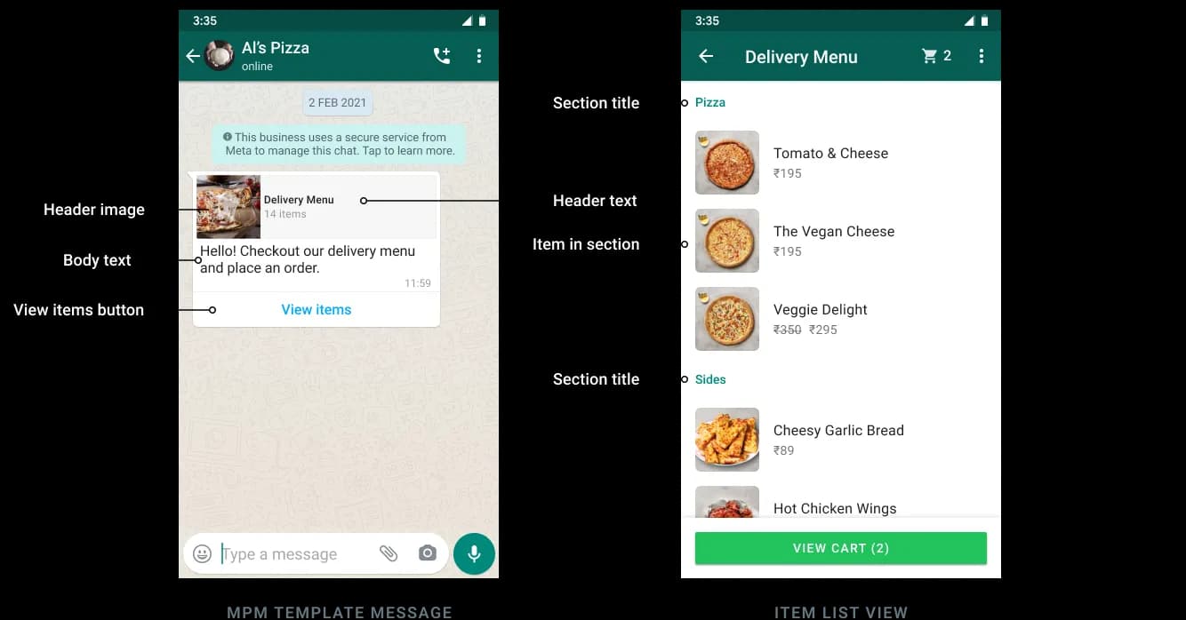 WhatsApp broadcast message templates