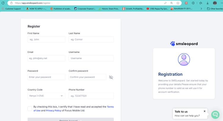 Getting Started with SMSLeopard: Account Setup Guide in Kenya.